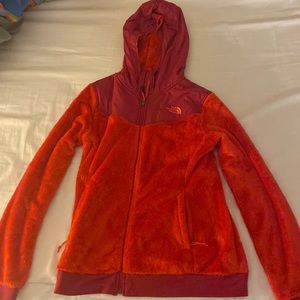 Orange north face jacket